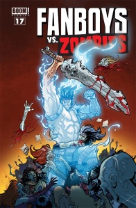 Fanboys Vs Zombies #17 Cover - lines by Jerry Gaylord | colors by Gabriel Cassata