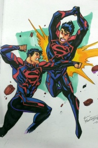 Superboys commission by Jerry "TheFranchize" Gaylord (SENYC 2015)